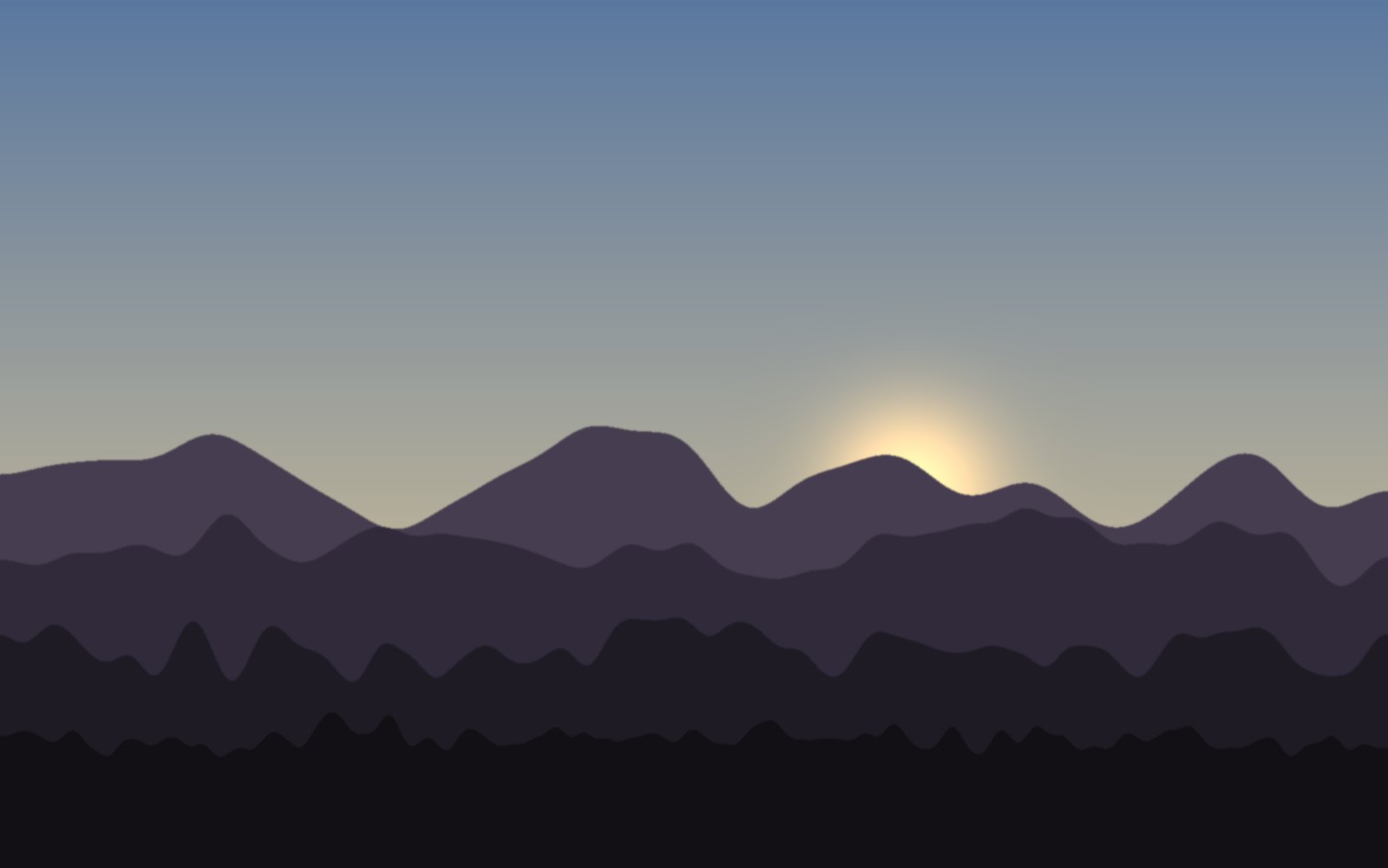Sample dusk landscape used to preview overlays